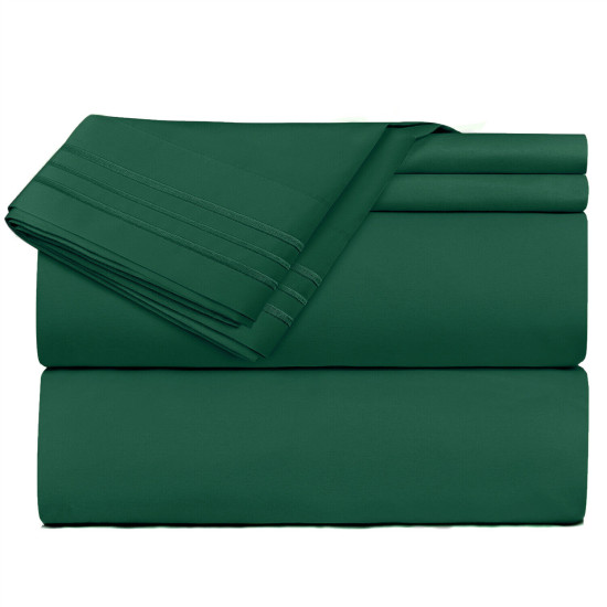 Double Brushed Soft Microfiber Hotel Style Bed Sheets, Deep Pocket Sheet Set
