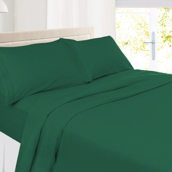 Double Brushed Soft Microfiber Hotel Style Bed Sheets, Deep Pocket Sheet Set