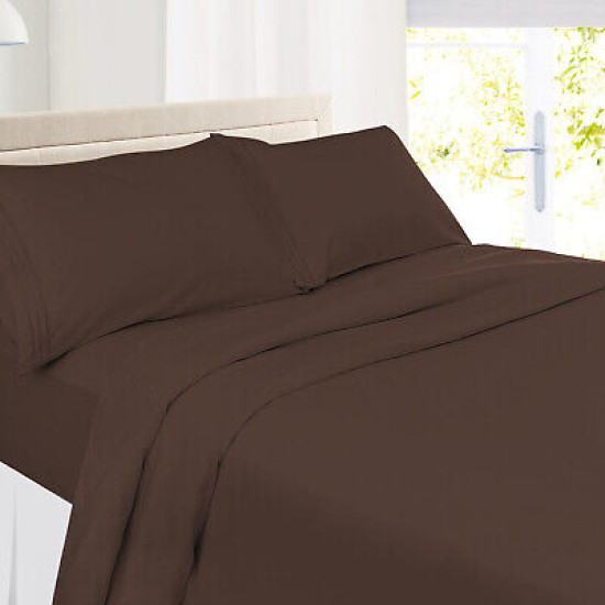 Double Brushed Soft Microfiber Hotel Style Bed Sheets, Deep Pocket Sheet Set