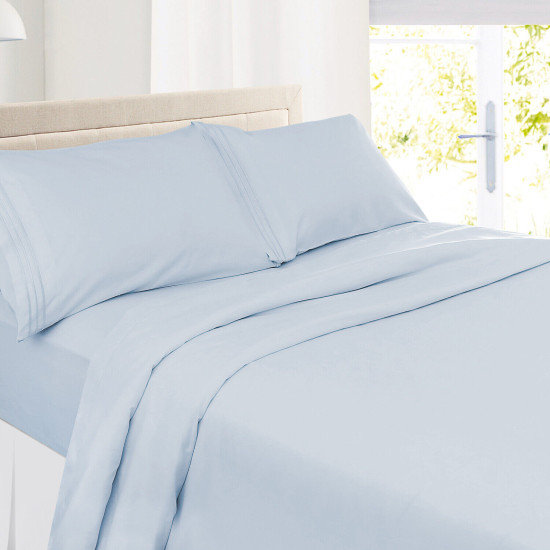 Double Brushed Soft Microfiber Hotel Style Bed Sheets, Deep Pocket Sheet Set