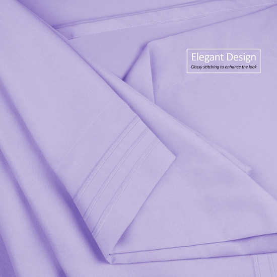 Double Brushed Soft Microfiber Hotel Style Bed Sheets, Deep Pocket Sheet Set