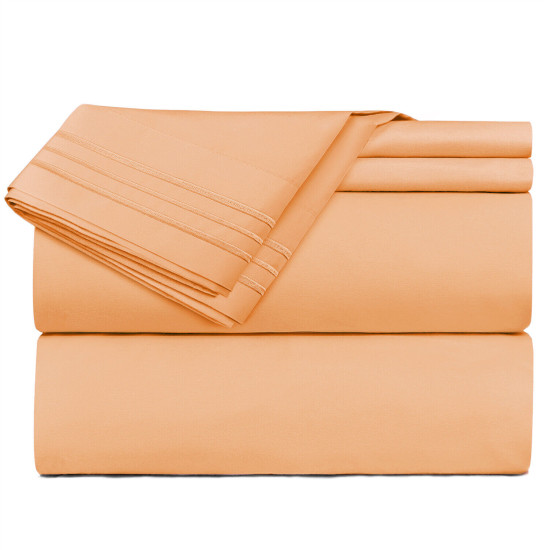Double Brushed Soft Microfiber Hotel Style Bed Sheets, Deep Pocket Sheet Set