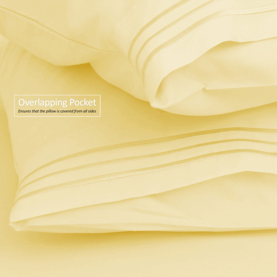 Double Brushed Soft Microfiber Hotel Style Bed Sheets, Deep Pocket Sheet Set