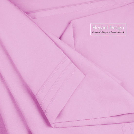 Double Brushed Soft Microfiber Hotel Style Bed Sheets, Deep Pocket Sheet Set