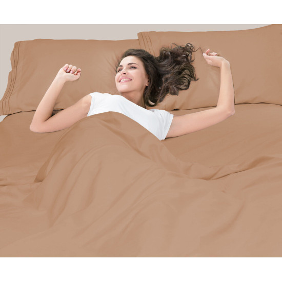 Double Brushed Soft Microfiber Hotel Style Bed Sheets, Deep Pocket Sheet Set