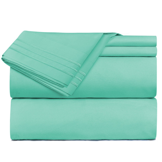 Double Brushed Soft Microfiber Hotel Style Bed Sheets, Deep Pocket Sheet Set
