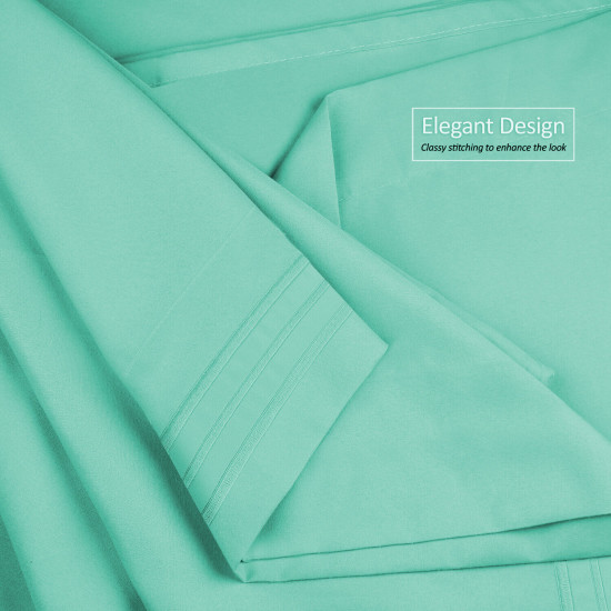 Double Brushed Soft Microfiber Hotel Style Bed Sheets, Deep Pocket Sheet Set