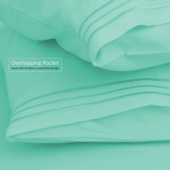 Double Brushed Soft Microfiber Hotel Style Bed Sheets, Deep Pocket Sheet Set