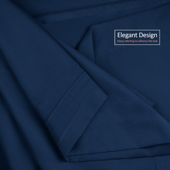 Double Brushed Soft Microfiber Hotel Style Bed Sheets, Deep Pocket Sheet Set