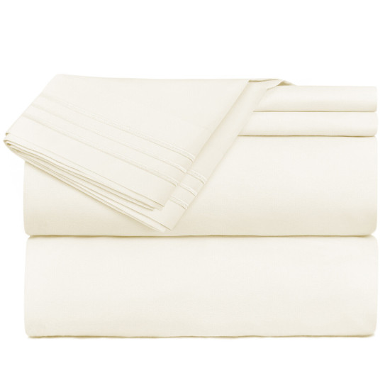 Double Brushed Soft Microfiber Hotel Style Bed Sheets, Deep Pocket Sheet Set