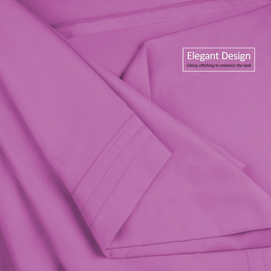 Double Brushed Soft Microfiber Hotel Style Bed Sheets, Deep Pocket Sheet Set