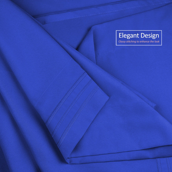 Double Brushed Soft Microfiber Hotel Style Bed Sheets, Deep Pocket Sheet Set