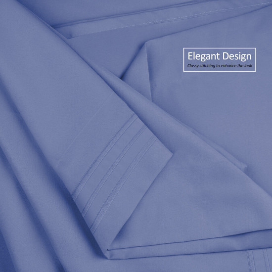 Double Brushed Soft Microfiber Hotel Style Bed Sheets, Deep Pocket Sheet Set