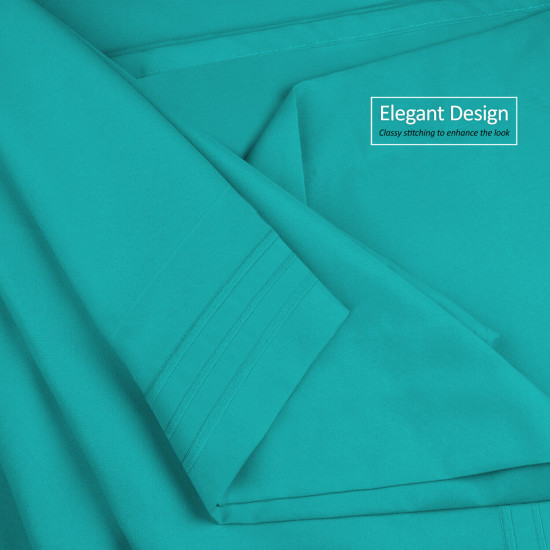 Double Brushed Soft Microfiber Hotel Style Bed Sheets, Deep Pocket Sheet Set