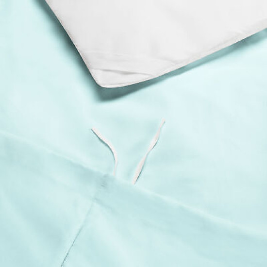 Duvet Cover Set Soft Brushed Comforter Cover W/Pillow Sham, Baby Blue - King