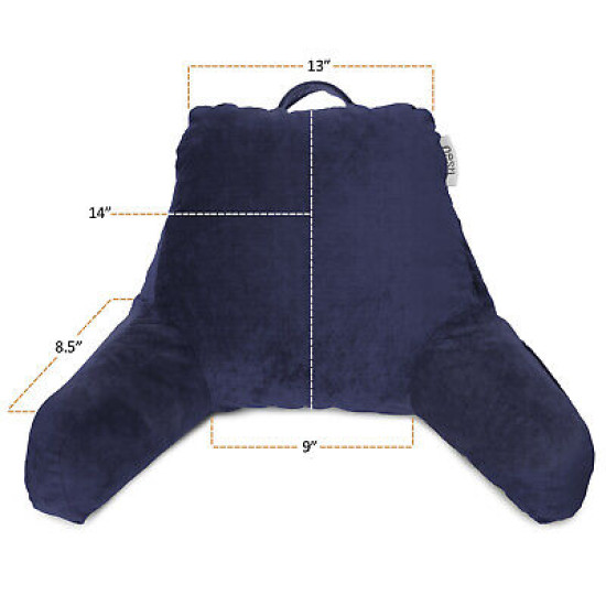 Bed Rest Reading Pillow for Kids & Teens Memory Foam TV Pillow With Arms Support