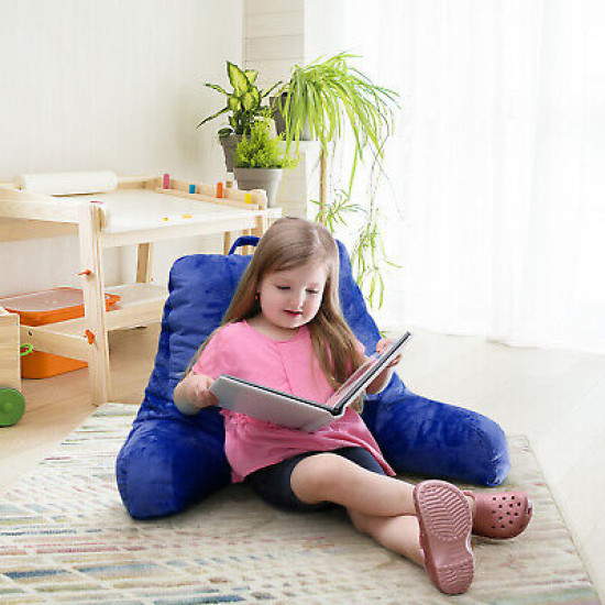Bed Rest Reading Pillow for Kids & Teens Memory Foam TV Pillow With Arms Support