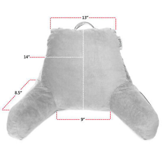 Bed Rest Reading Pillow for Kids & Teens Memory Foam TV Pillow With Arms Support