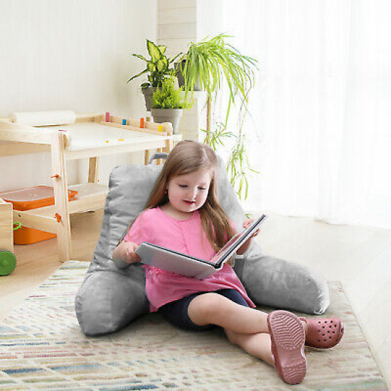 Bed Rest Reading Pillow for Kids & Teens Memory Foam TV Pillow With Arms Support