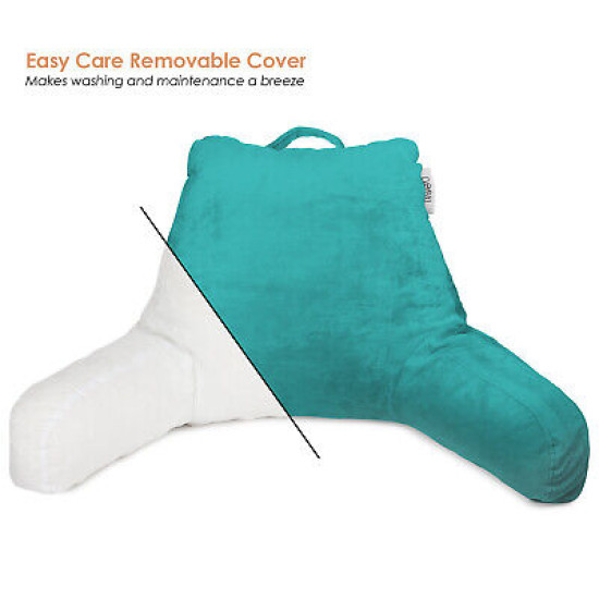 Bed Rest Reading Pillow for Kids & Teens Memory Foam TV Pillow With Arms Support