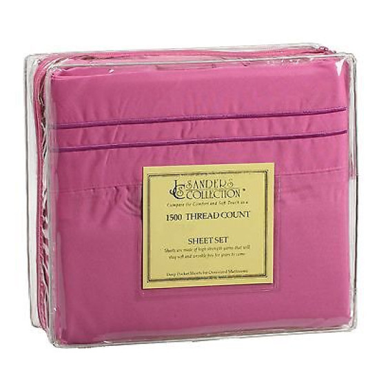 1500 Microfiber Thread Count 4 Piece Bed Sheet Set Many Sizes & Colors Available
