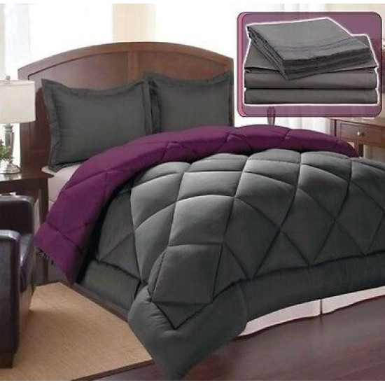 7 PIECE BED IN A BAG - DOWN ALTERNATIVE COMFORTER, SHEETS, PILLOWCASES AND SHAMS