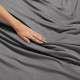 Duvet Cover Set Soft Brushed Comforter Cover W/Pillow Sham, Gray - Full