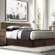 Luxury Pleated Tailored Bed Skirt - 14” Drop Dust Ruffle, Cal King - Chocolate