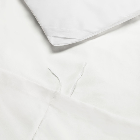 Duvet Cover Set Soft Brushed Comforter Cover W/Pillow Sham, White - Cal King