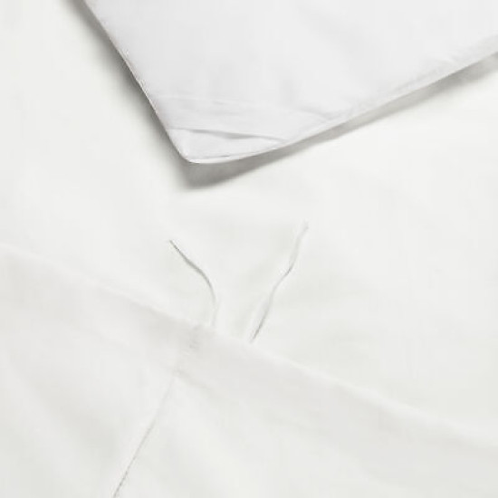 Duvet Cover Set Soft Brushed Comforter Cover W/Pillow Sham, White - Cal King