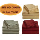 3 SETS OF 1500 COUNT 4 PIECE BED SHEET SETS. BURGUNDY RED,OLIVE GREEN,CAMEL GOLD
