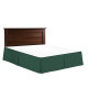 Luxury Pleated Tailored Bed Skirt - 14” Drop Dust Ruffle, Cal King -Hunter Green