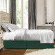 Luxury Pleated Tailored Bed Skirt - 14” Drop Dust Ruffle, Cal King -Hunter Green