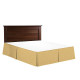 Solid Luxury Pleated Tailored Bed Skirt - 14” Drop Dust Ruffle, Twin XL - Camel