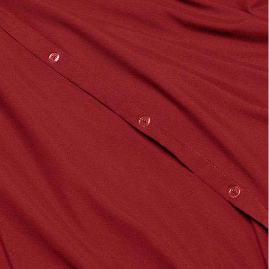 Duvet Cover Set Soft Brushed Comforter Cover W/Pillow Sham, Burgundy - King