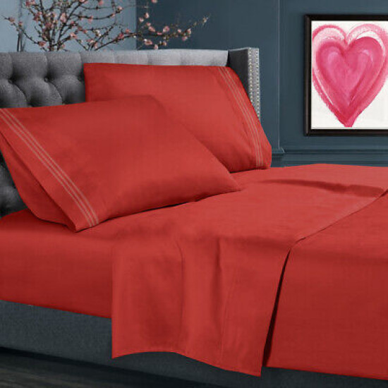 1500 Count 4 Piece Bed Sheet Set All Colors And Sizes Available
