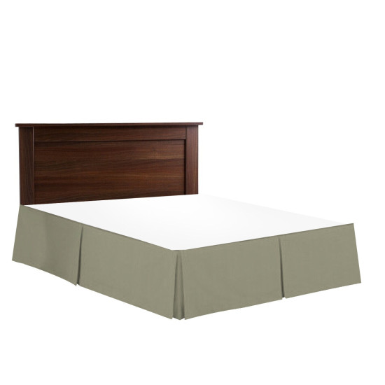 Premium Luxury Pleated Tailored Bed Skirt - 14” Drop Dust Ruffle, Twin XL - Sage