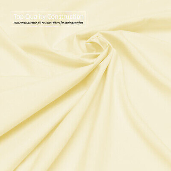 Premium Luxury Pleated Tailored Bed Skirt - 14” Drop Dust Ruffle, Twin - Yellow