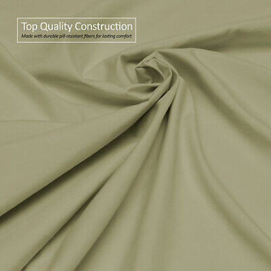 Premium Luxury Pleated Tailored Bed Skirt - 14” Drop Dust Ruffle, Twin - Yellow