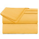 Premium Luxury Pleated Tailored Bed Skirt - 14” Drop Dust Ruffle, Twin - Yellow