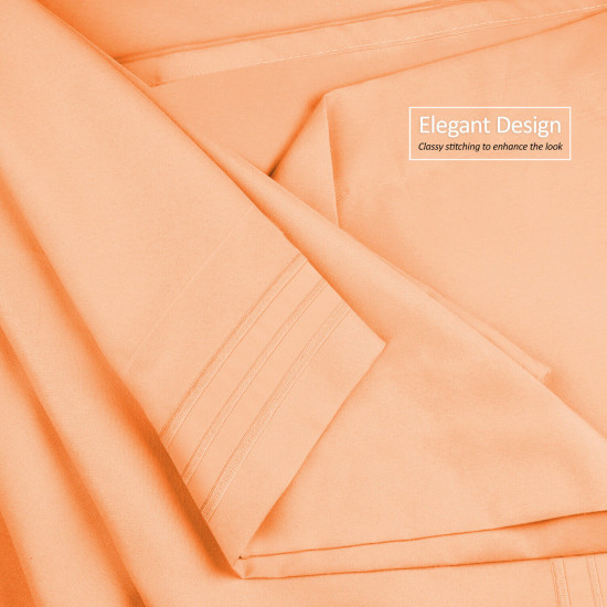 Premium Luxury Pleated Tailored Bed Skirt - 14” Drop Dust Ruffle, Twin - Yellow