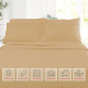 Premium Luxury Pleated Tailored Bed Skirt - 14” Drop Dust Ruffle, Twin - Yellow