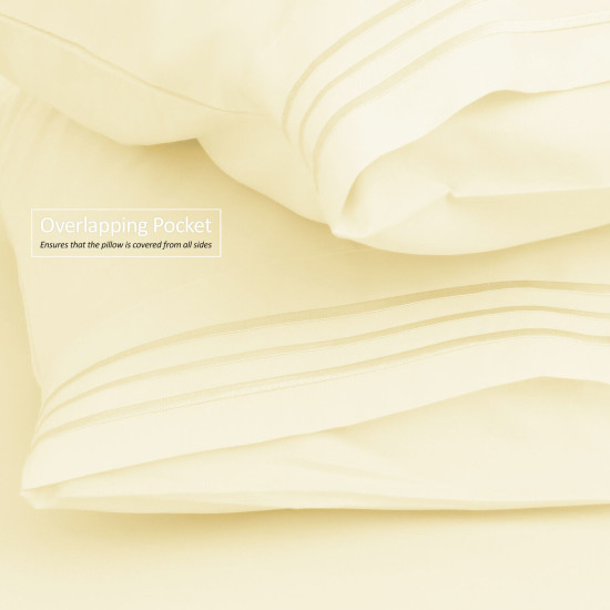 Premium Luxury Pleated Tailored Bed Skirt - 14” Drop Dust Ruffle, Twin - Yellow