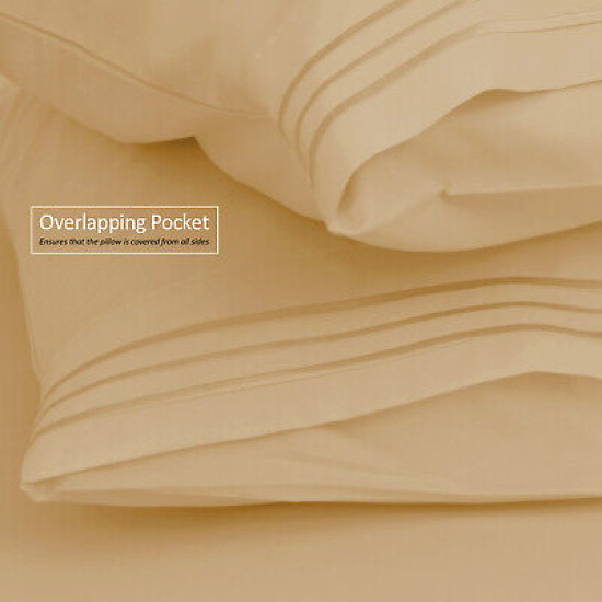 Premium Luxury Pleated Tailored Bed Skirt - 14” Drop Dust Ruffle, Twin - Yellow