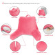 Soft Foam Reading Pillow, TV & Bed Rest Pillow, Arms Support With Pockets - Pink