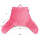 Soft Foam Reading Pillow, TV & Bed Rest Pillow, Arms Support With Pockets - Pink
