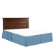 Hotel Luxury Pleated Tailored Bed Skirt - 14” Drop Dust Ruffle, Full-Blue Heaven