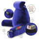 Large Reading & TV Bed Rest Pillow +2 Neck & Lumbar Pillows, W/Pocket-Royal Blue