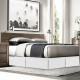 Premium Luxury Pleated Tailored Bed Skirt - 14” Drop Dust Ruffle, Twin XL -White