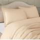 Duvet Cover Set Soft Brushed Comforter Cover W/Pillow Sham, Taupe - Full